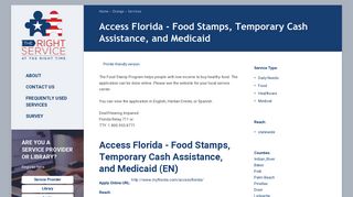 Access Florida - Food Stamps, Temporary Cash Assistance, and ...