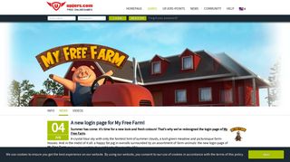A new login page for My Free Farm! - Upjers.com