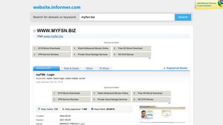 myfsn.biz at WI. myFSN - Login - Website Informer