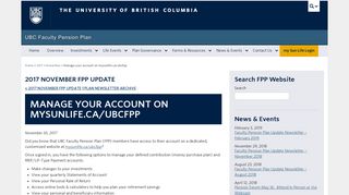 Manage your account on mysunlife.ca/ubcfpp | UBC Faculty Pension ...