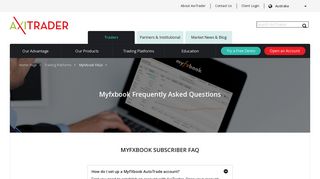 Myfxbook Autotrade FAQs | AxiTrader