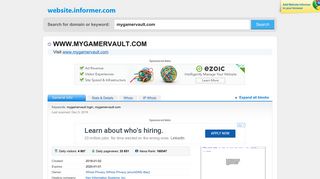 mygamervault.com at Website Informer. Visit Mygamervault.