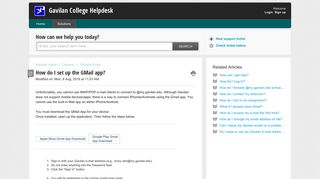 How do I set up the GMail app? : Gavilan College Helpdesk - Solutions