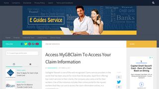 Access MyGBClaim To Access Your Claim Information