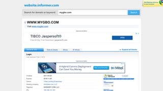 mygbo.com at Website Informer. Login. Visit Mygbo.