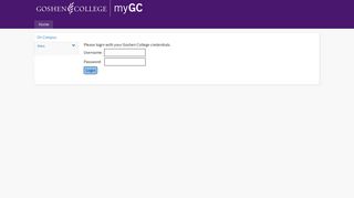 MyGC: Login - Goshen College