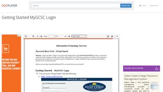 Getting Started MyGCSC Login - PDF - DocPlayer.net