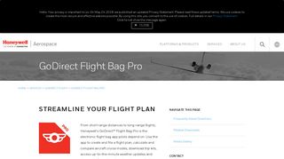 GoDirect Flight Bag Pro App | Flight Planning | Honeywell Aerospace