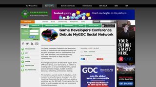 Gamasutra - Game Developers Conference Debuts MyGDC Social ...