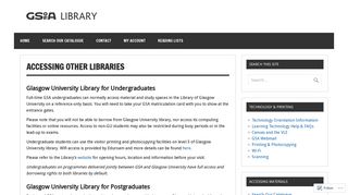 Accessing Other Libraries | Glasgow School of Art Learning Resources