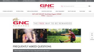 GNC Rewards Pro FAQ | GNC