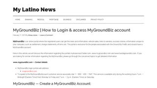 MyGroundBiz | How to Login & access MyGroundBiz account