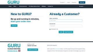 GURU Cloud: Portal Home