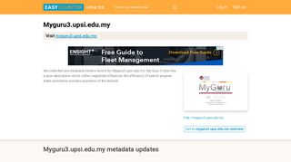 My Guru 3 Upsi (Myguru3.upsi.edu.my) - MyGuru 3 Login Page
