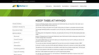 Mackay Regional Council - Keep tabs at myh2o