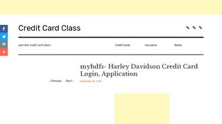 myhdfs- Harley Davidson Credit Card Login, Application ...
