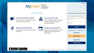 MyChart - Login Page