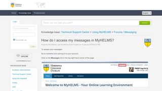 How do I access my messages in MyHELMS? - Powered by Kayako ...