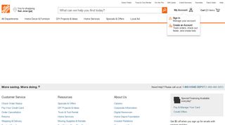 My Account - The Home Depot