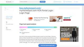 Access hoa.myhomespot.com. myHomeSpot.com HOA Portal Login ...