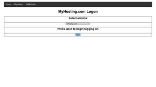 myhosting.com login windows