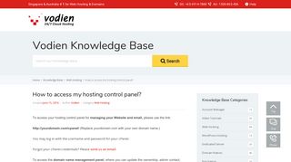How to access my hosting control panel? – Knowledge Base