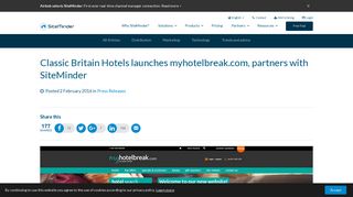 Classic Britain Hotels launches myhotelbreak.com, partners with ...