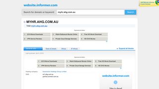 myhr.ahg.com.au at Website Informer. Visit Myhr Ahg.