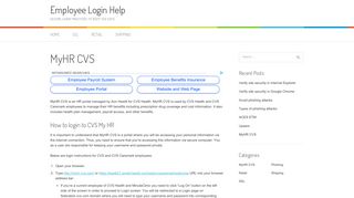 MyHR CVS | Employee Login Help