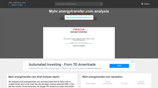 Myhr Energytransfer. An error has occurred. - Popular Website Reviews