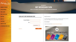 Login | Mohegan Sun