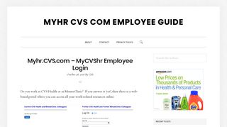 Myhr.CVS.com – MyCVShr Employee Login