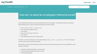 How do I re-send an employee's Welcome email? – myhrtoolkit
