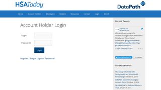 Account Holder Login – HSAToday