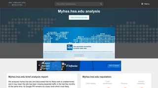 MyHSS Hss. MyHSS - Application Error Page