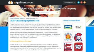 IHOP Application | Employment Forms Online | Apply Today
