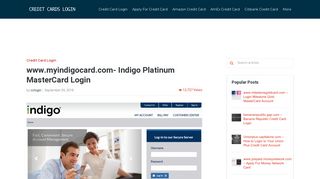 www.myindigocard.com- Indigo Platinum MasterCard Login - Credit ...