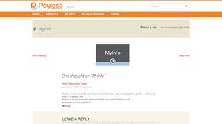 MyInfo | Payless - Benefits