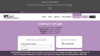 Contact | Get in touch with MYJAR