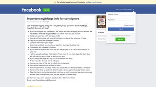 Important myjbftags info for consignors - Facebook