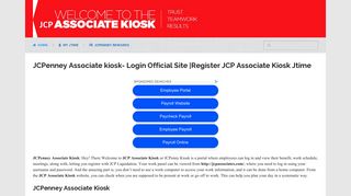 JCPenney Associate kiosk- Login Official Site |Register JCP Associate ...