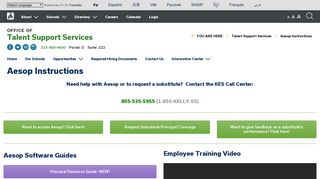 Aesop Instructions – Talent Support Services