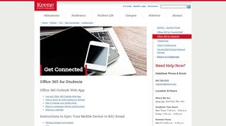 Office 365 for Students · Information Technology Group · Keene State ...