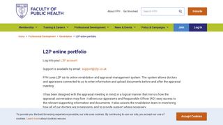 MyL2P online portfolio - FPH - Faculty of Public Health
