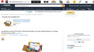 Amazon.com: myLAB Box at Home STD Test For Men Discreet Mail In ...