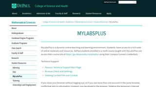 MyLabsPlus | Student Resources | Mathematical Sciences ...