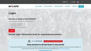 Login To The Portal Of Your Choice | MYLAPS Sports Timing
