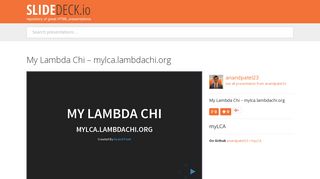 myLCA - SlideDeck.io