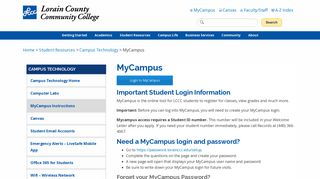 MyCampus - Campus Technology - Lorain County Community College