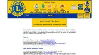 Lions Clubs District A16 | MyLCI Training Videos